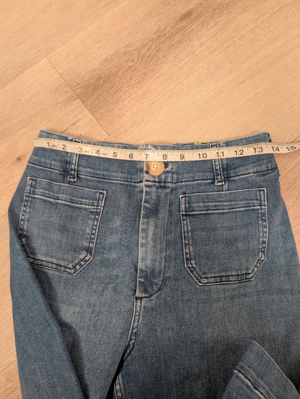 Women's Maeve by Anthropologie Blue Colette Wide Leg Jeans Size 28 - Picture 8 of 10